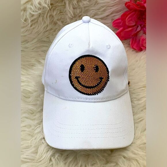 Juicy Couture Smiley Trucker Hat Cap Rhinestones 2000s - Picture 2 of 7
